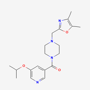 [4-[(4,5-Dimethyl-1,3-oxazol-2-yl)methyl]piperazin-1-yl]-(5-propan-2-yloxypyridin-3-yl)methanone