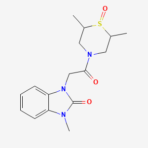 1-[2-(2,6-Dimethyl-1-oxo-1,4-thiazinan-4-yl)-2-oxoethyl]-3-methylbenzimidazol-2-one