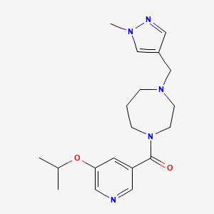 [4-[(1-Methylpyrazol-4-yl)methyl]-1,4-diazepan-1-yl]-(5-propan-2-yloxypyridin-3-yl)methanone