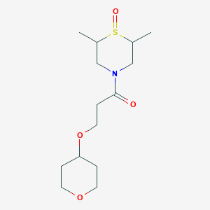 1-(2,6-Dimethyl-1-oxo-1,4-thiazinan-4-yl)-3-(oxan-4-yloxy)propan-1-one