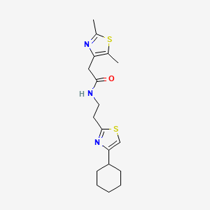 N-[2-(4-cyclohexyl-1,3-thiazol-2-yl)ethyl]-2-(2,5-dimethyl-1,3-thiazol-4-yl)acetamide