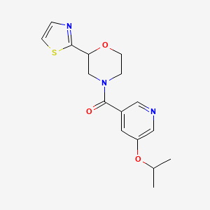 (5-Propan-2-yloxypyridin-3-yl)-[2-(1,3-thiazol-2-yl)morpholin-4-yl]methanone