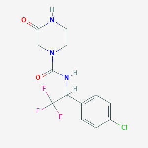 N-[1-(4-chlorophenyl)-2,2,2-trifluoroethyl]-3-oxopiperazine-1-carboxamide