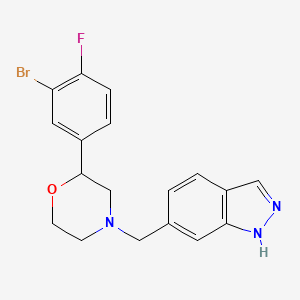 2-(3-bromo-4-fluorophenyl)-4-(1H-indazol-6-ylmethyl)morpholine