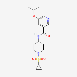 N-(1-cyclopropylsulfonylpiperidin-4-yl)-5-propan-2-yloxypyridine-3-carboxamide