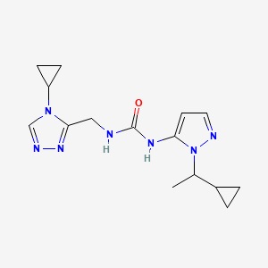 1-[2-(1-Cyclopropylethyl)pyrazol-3-yl]-3-[(4-cyclopropyl-1,2,4-triazol-3-yl)methyl]urea