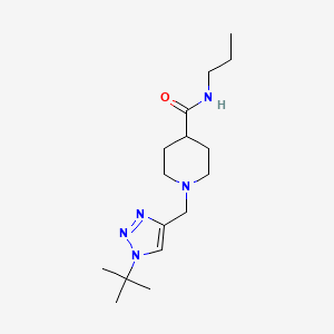 molecular formula C16H29N5O B6972142 1-[(1-tert-butyltriazol-4-yl)methyl]-N-propylpiperidine-4-carboxamide 