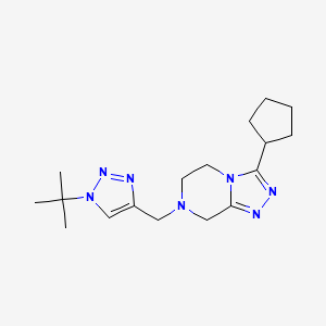 7-[(1-tert-butyltriazol-4-yl)methyl]-3-cyclopentyl-6,8-dihydro-5H-[1,2,4]triazolo[4,3-a]pyrazine