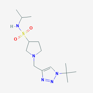 1-[(1-tert-butyltriazol-4-yl)methyl]-N-propan-2-ylpyrrolidine-3-sulfonamide