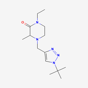 4-[(1-Tert-butyltriazol-4-yl)methyl]-1-ethyl-3-methylpiperazin-2-one