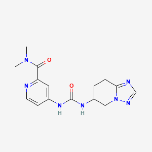 N,N-dimethyl-4-(5,6,7,8-tetrahydro-[1,2,4]triazolo[1,5-a]pyridin-6-ylcarbamoylamino)pyridine-2-carboxamide