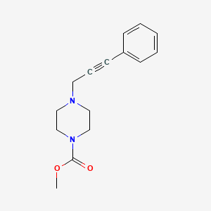 molecular formula C15H18N2O2 B6972246 Methyl 4-(3-phenylprop-2-ynyl)piperazine-1-carboxylate 