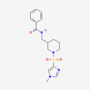 N-[[1-(1-methylimidazol-4-yl)sulfonylpiperidin-3-yl]methyl]benzamide