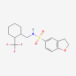 molecular formula C16H20F3NO3S B6972308 N-[[2-(trifluoromethyl)cyclohexyl]methyl]-2,3-dihydro-1-benzofuran-5-sulfonamide 