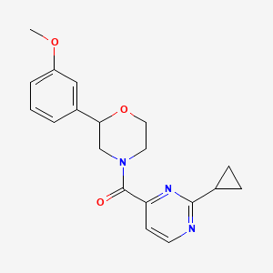 (2-Cyclopropylpyrimidin-4-yl)-[2-(3-methoxyphenyl)morpholin-4-yl]methanone