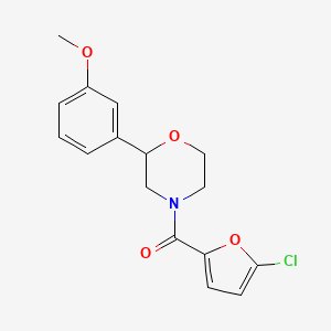 molecular formula C16H16ClNO4 B6972330 (5-Chlorofuran-2-yl)-[2-(3-methoxyphenyl)morpholin-4-yl]methanone 