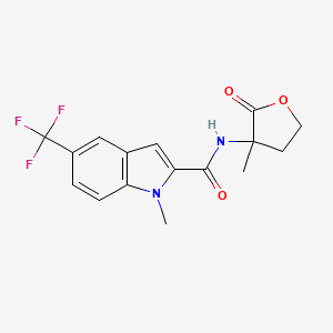 1-methyl-N-(3-methyl-2-oxooxolan-3-yl)-5-(trifluoromethyl)indole-2-carboxamide