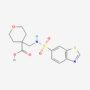 4-[(1,3-Benzothiazol-6-ylsulfonylamino)methyl]oxane-4-carboxylic acid