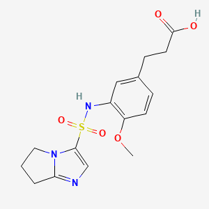 3-[3-(6,7-dihydro-5H-pyrrolo[1,2-a]imidazol-3-ylsulfonylamino)-4-methoxyphenyl]propanoic acid