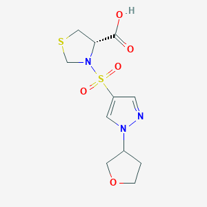 (4S)-3-[1-(oxolan-3-yl)pyrazol-4-yl]sulfonyl-1,3-thiazolidine-4-carboxylic acid