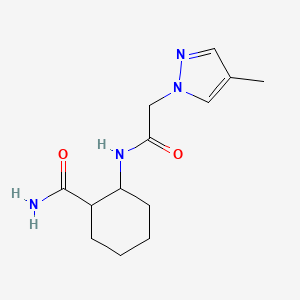 2-[[2-(4-Methylpyrazol-1-yl)acetyl]amino]cyclohexane-1-carboxamide