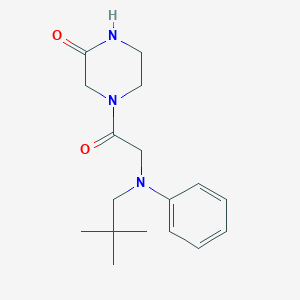 4-[2-[N-(2,2-dimethylpropyl)anilino]acetyl]piperazin-2-one