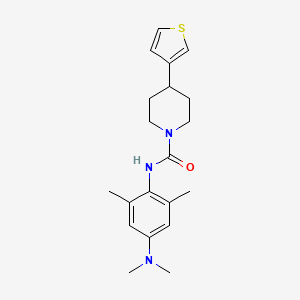 molecular formula C20H27N3OS B6972463 N-[4-(dimethylamino)-2,6-dimethylphenyl]-4-thiophen-3-ylpiperidine-1-carboxamide 