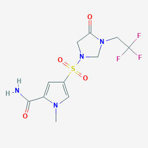 1-Methyl-4-[4-oxo-3-(2,2,2-trifluoroethyl)imidazolidin-1-yl]sulfonylpyrrole-2-carboxamide