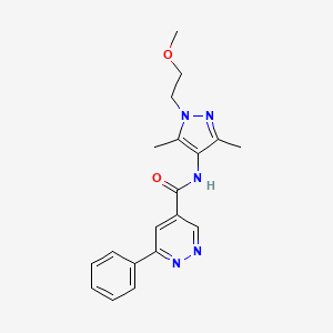 N-[1-(2-methoxyethyl)-3,5-dimethylpyrazol-4-yl]-6-phenylpyridazine-4-carboxamide