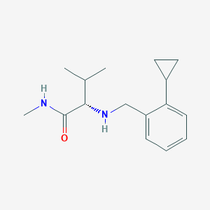 molecular formula C16H24N2O B6972495 (2S)-2-[(2-cyclopropylphenyl)methylamino]-N,3-dimethylbutanamide 