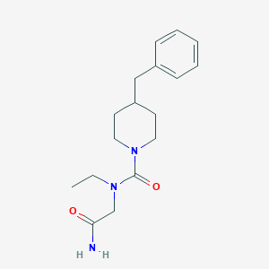 molecular formula C17H25N3O2 B6972521 N-(2-amino-2-oxoethyl)-4-benzyl-N-ethylpiperidine-1-carboxamide 