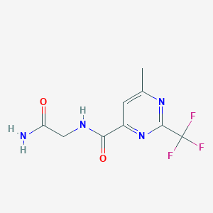 N-(2-amino-2-oxoethyl)-6-methyl-2-(trifluoromethyl)pyrimidine-4-carboxamide