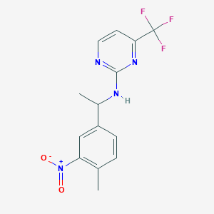 N-[1-(4-methyl-3-nitrophenyl)ethyl]-4-(trifluoromethyl)pyrimidin-2-amine