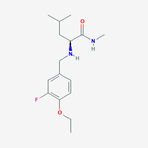 (2S)-2-[(4-ethoxy-3-fluorophenyl)methylamino]-N,4-dimethylpentanamide