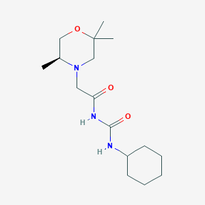 N-(cyclohexylcarbamoyl)-2-[(5S)-2,2,5-trimethylmorpholin-4-yl]acetamide