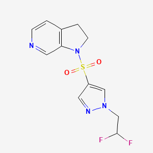 1-[1-(2,2-Difluoroethyl)pyrazol-4-yl]sulfonyl-2,3-dihydropyrrolo[2,3-c]pyridine