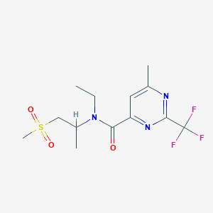 N-ethyl-6-methyl-N-(1-methylsulfonylpropan-2-yl)-2-(trifluoromethyl)pyrimidine-4-carboxamide