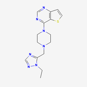 4-[4-[(2-Ethyl-1,2,4-triazol-3-yl)methyl]piperazin-1-yl]thieno[3,2-d]pyrimidine