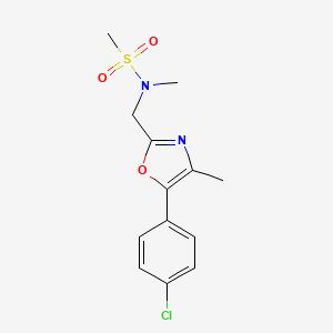 N-[[5-(4-chlorophenyl)-4-methyl-1,3-oxazol-2-yl]methyl]-N-methylmethanesulfonamide