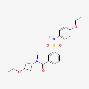 N-(3-ethoxycyclobutyl)-5-[(4-ethoxyphenyl)sulfamoyl]-N,2-dimethylbenzamide