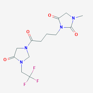 1-Methyl-3-[4-oxo-4-[4-oxo-3-(2,2,2-trifluoroethyl)imidazolidin-1-yl]butyl]imidazolidine-2,4-dione