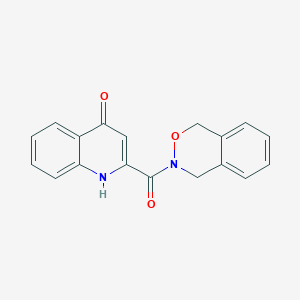 molecular formula C18H14N2O3 B6972655 2-(1,4-dihydro-2,3-benzoxazine-3-carbonyl)-1H-quinolin-4-one 