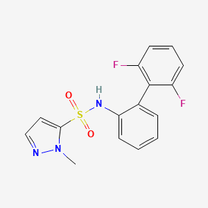 N-[2-(2,6-difluorophenyl)phenyl]-2-methylpyrazole-3-sulfonamide