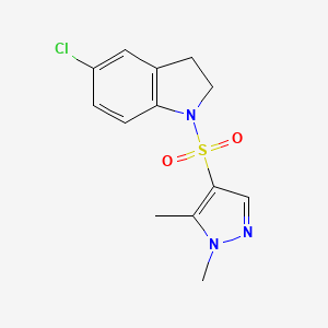 5-Chloro-1-(1,5-dimethylpyrazol-4-yl)sulfonyl-2,3-dihydroindole