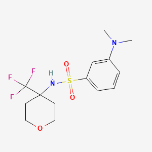 3-(dimethylamino)-N-[4-(trifluoromethyl)oxan-4-yl]benzenesulfonamide