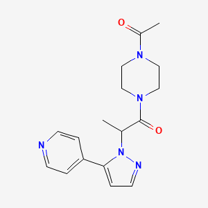 1-(4-Acetylpiperazin-1-yl)-2-(5-pyridin-4-ylpyrazol-1-yl)propan-1-one