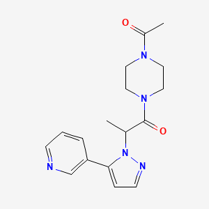 1-(4-Acetylpiperazin-1-yl)-2-(5-pyridin-3-ylpyrazol-1-yl)propan-1-one