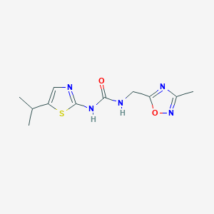 1-[(3-Methyl-1,2,4-oxadiazol-5-yl)methyl]-3-(5-propan-2-yl-1,3-thiazol-2-yl)urea