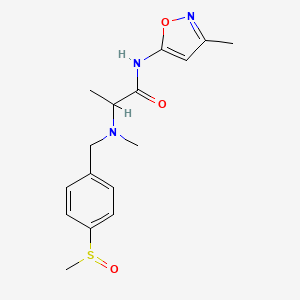 2-[methyl-[(4-methylsulfinylphenyl)methyl]amino]-N-(3-methyl-1,2-oxazol-5-yl)propanamide