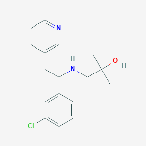 1-[[1-(3-Chlorophenyl)-2-pyridin-3-ylethyl]amino]-2-methylpropan-2-ol